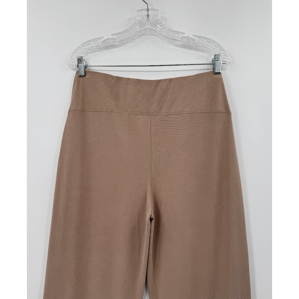 Magaschoni Wide Leg Knit Pants Taupe Pull-On Palazzo Lounge Pants Size Large - Picture 6 of 12